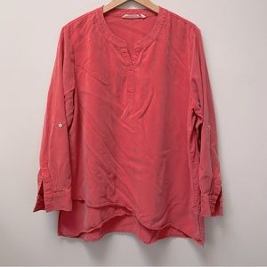 Soft Surroundings 100% Tencel tunic, Petite XL, coral
